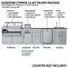 Outdoor kitchen components diagram of the Sunstone Cypress 11.6FT Outdoor Cabinet large Island Package