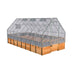 Outdoor Living Today 8×16 Raised Garden Bed fully enclosed with a transparent greenhouse cover and mesh sides
