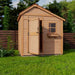 Outdoor Living Today 8×8 Sunshed Garden Shed stands with its door open