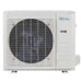 Outdoor compressor unit of the Senville 18000 BTU Dual Zone Mini Split Air Conditioner - Heat Pump - SENA18HFD is shown with a large fan and protective grille