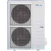 Outdoor condenser unit with dual fans is displayed for the Senville 48000 BTU Dual Zone Mini Split Air Conditioner - Heat Pump - SENA48HFD