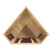Overhead view of Golden Designs Maxxus 3 Person Low EMF Far Infrared Corner Sauna in Hemlock showing its triangular floor plan and corner bench