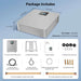Package contents for Sun Gold Power CoreX 5 Elite Wall-Mounted 48V 100Ah Residential Energy Storage Battery Pack, including mounting hardware, cables, manual, and accessories