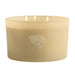 Pampas gold three-wick Crate & Barrel Monochrome Scented Candle featuring a Jacksonville Jaguars logo on the wide glass vessel