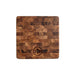 Pittsburgh Steelers Crate & Barrel NFL Square End Grain Cutting Board features a square end-grain wood surface with the Steelers logo engraved near the bottom