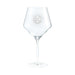 Pittsburgh Steelers Crate & Barrel NFL Tour 24oz Red Wine Glass, Set of 4 featuring the Steelers circular three-star logo etched on a clear stemmed wine glass