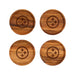 Pittsburgh Steelers Crate & Barrel NFL Tondo Acacia Wood Coasters, Set of 4 with acacia wood and team logo