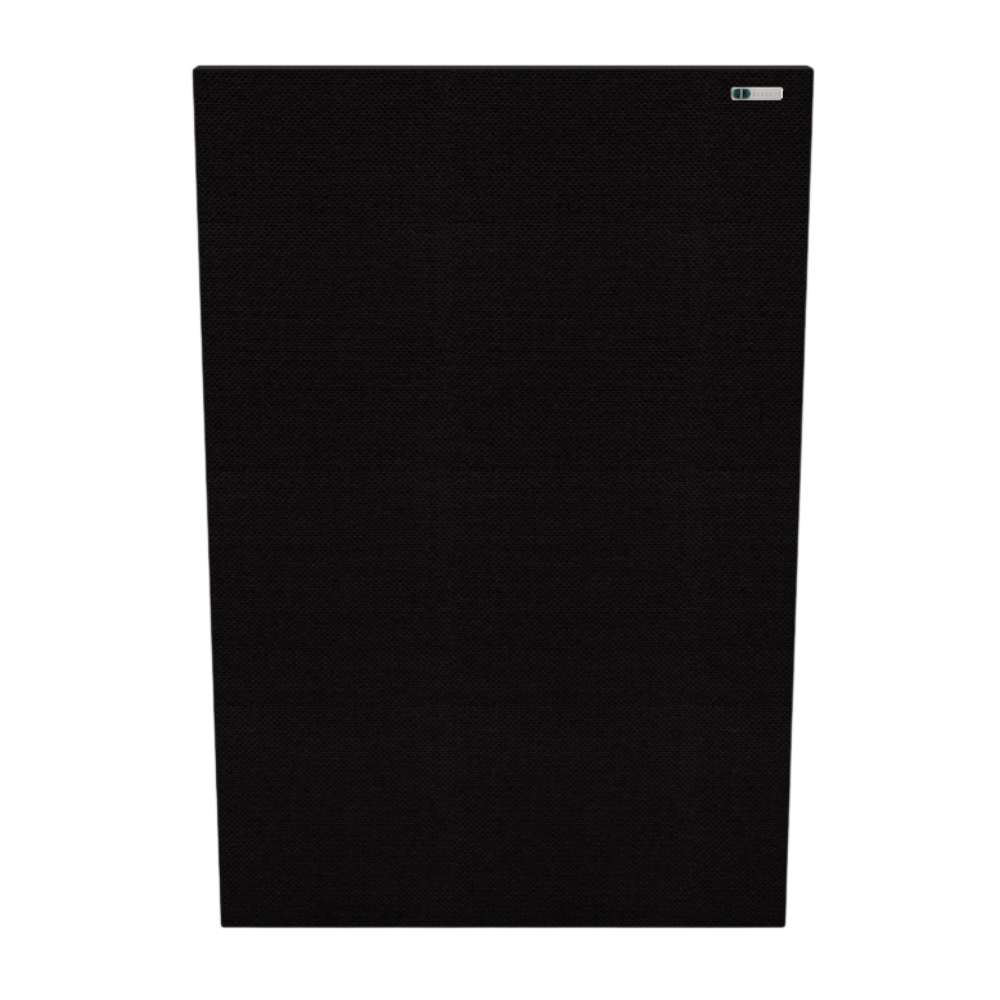 Portrait Black GIK Acoustics FlexRange Acoustic Panel in solid black fabric designed to reduce echoes and improve room acoustics