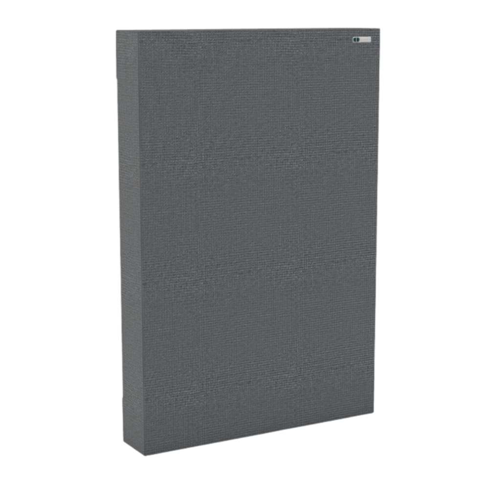 Portrait Chaucer GIK Acoustics Classic Bass Trap in gray fabric finish for improved room acoustics and bass absorption