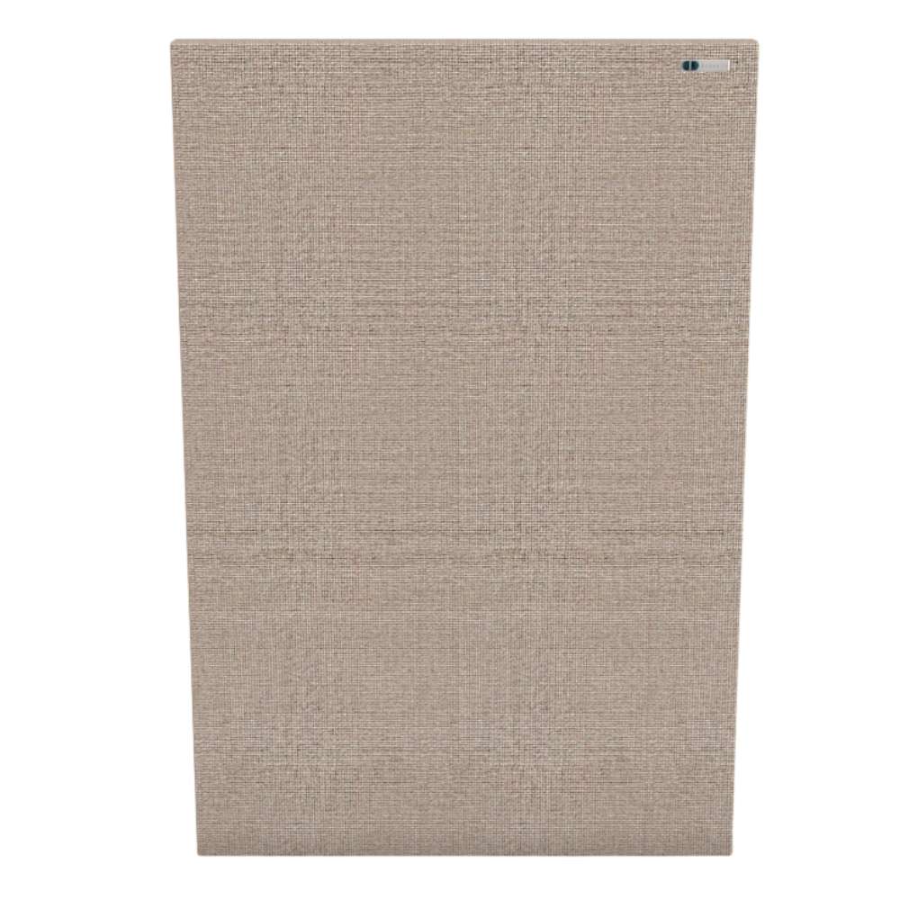 Portrait Clan GIK Acoustics Classic Acoustic Panel in light taupe fabric, featuring a rectangular shape with a woven finish