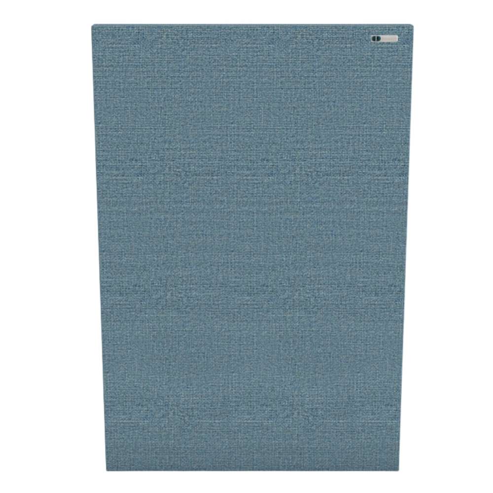 Portrait Dolphin GIK Acoustics FlexRange Acoustic Panel in soft blue fabric designed to enhance sound clarity and reduce reflections