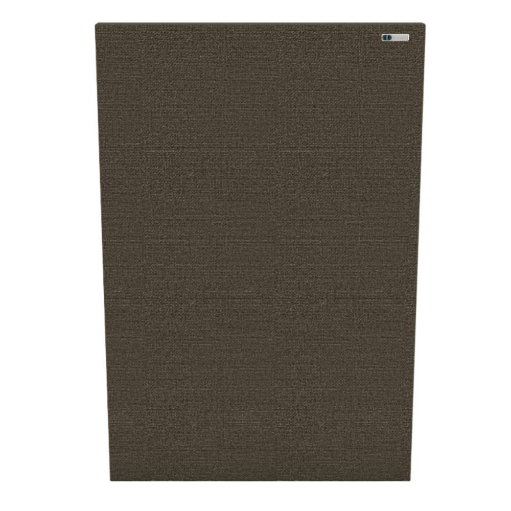 Portrait Lerwick GIK Acoustics Classic Acoustic Panel in dark brown fabric, featuring a textured rectangular acoustic design