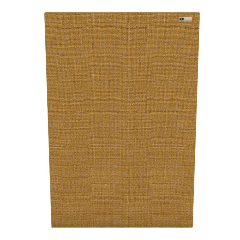 Portrait Maree GIK Acoustics FlexRange Acoustic Panel in warm golden tan fabric designed to absorb sound and reduce echo