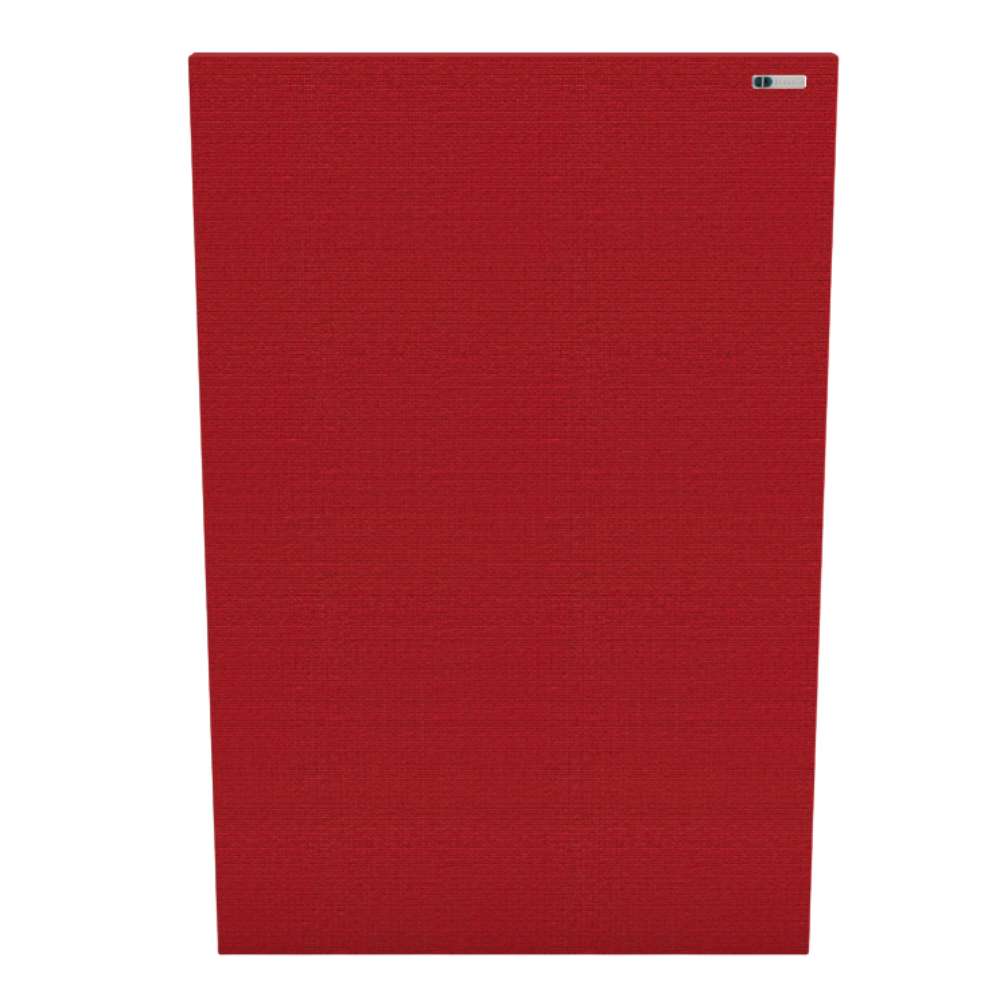 Portrait Pitlochry GIK Acoustics FlexRange Acoustic Panel in vibrant red fabric designed to improve room acoustics and sound clarity