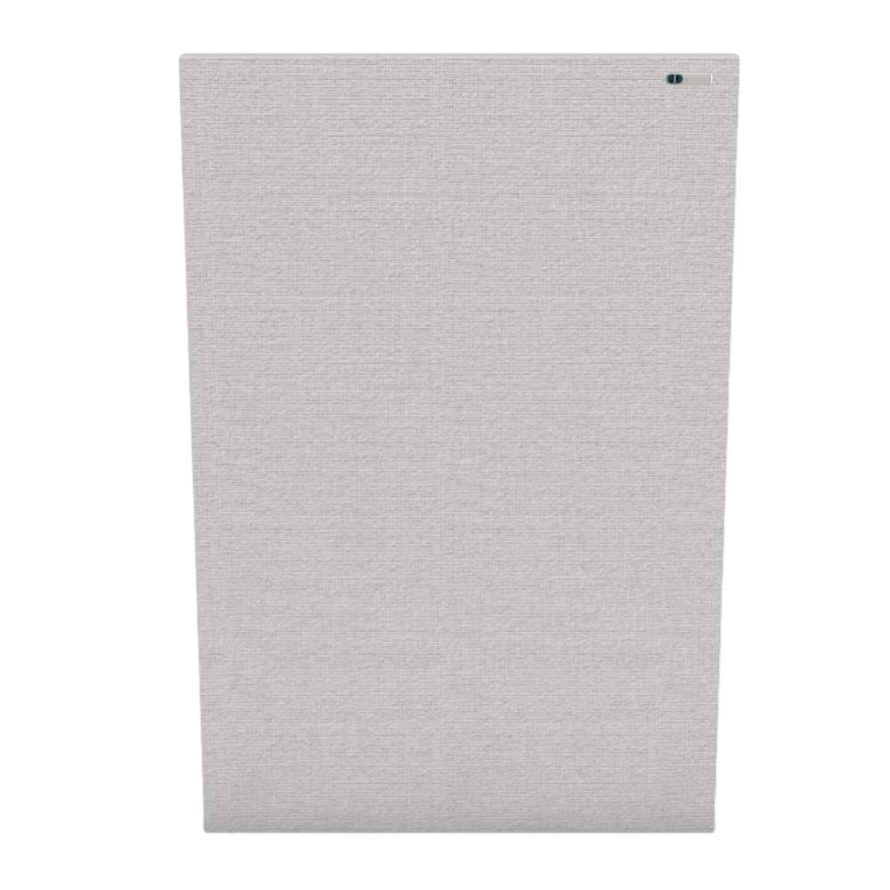 Portrait White GIK Acoustics FlexRange Acoustic Panel in light gray-white fabric designed to absorb sound and blend into modern interiors