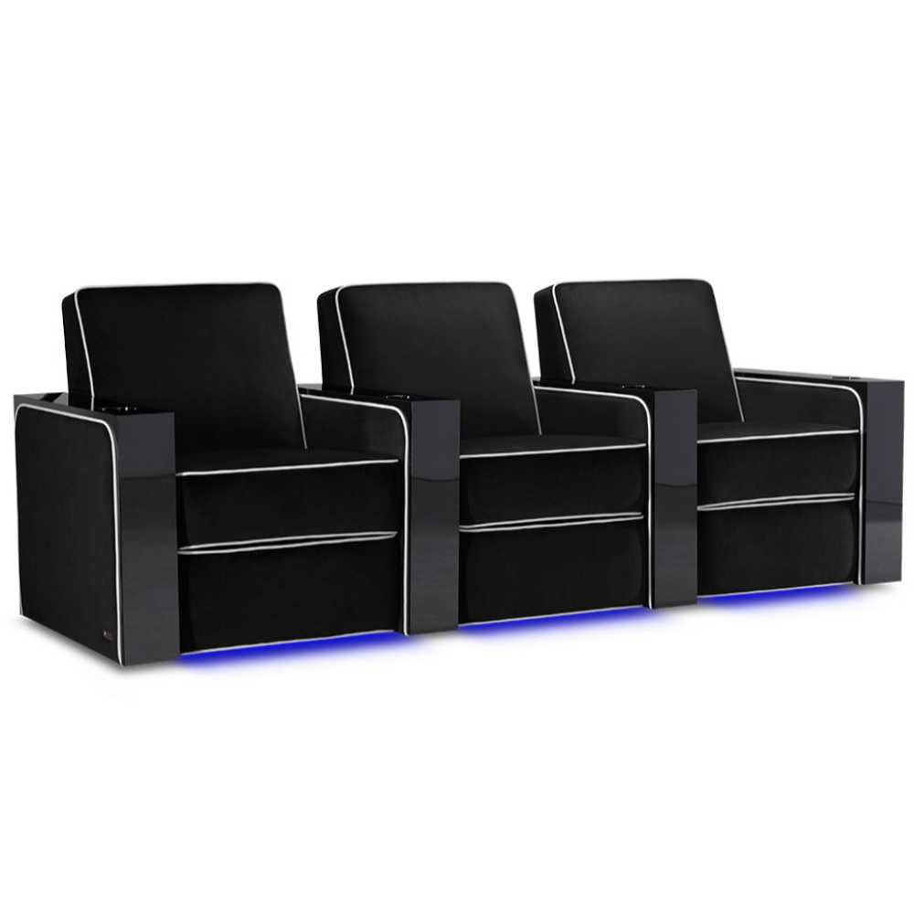 Raven Valencia Naples Elegance Home Theater Seating Row of 3 Width 99.5 Height 37 Depth 35.5