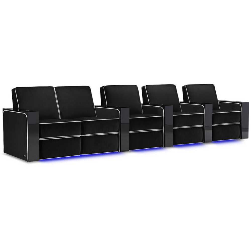 Raven Valencia Naples Elegance Home Theater Seating Row of 5 Loveseat Left Width 155 Height 37 Depth 35.5