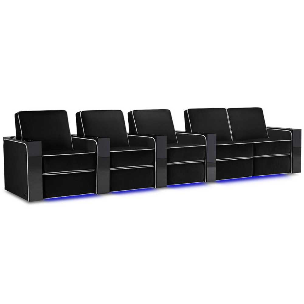 Raven Valencia Naples Elegance Home Theater Seating Row of 5 Loveseat Right Width 155 Height 37 Depth 35.5