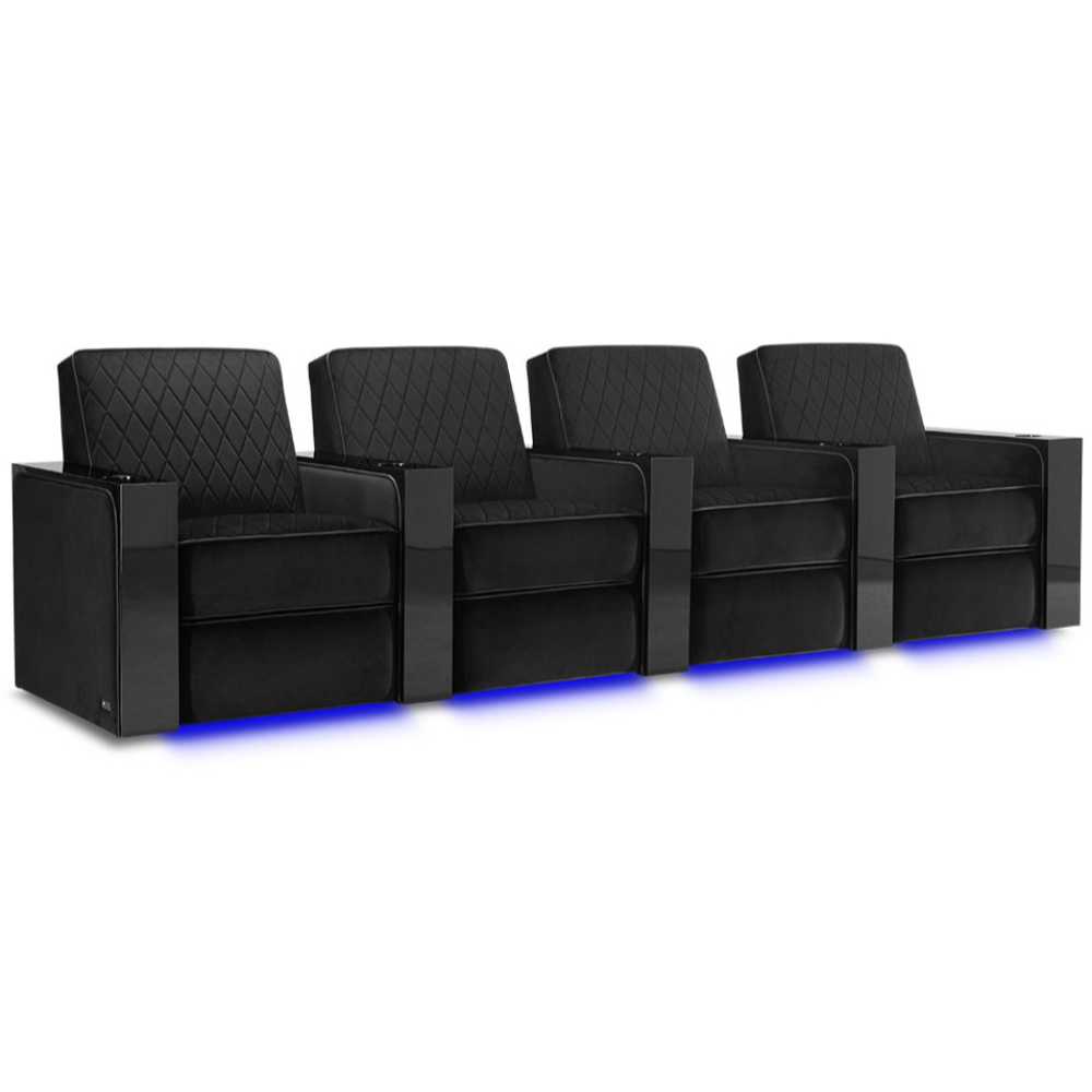 Raven Valencia Naples Prestige Home Theater Seating Row of 4 Width 130.5 Height 37 Depth 35.5