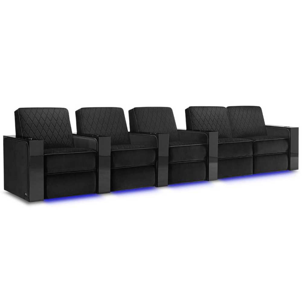 Raven Valencia Naples Prestige Home Theater Seating Row of 5 Loveseat Right Width 155 Height 37 Depth 35.5