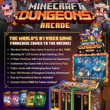 Raw Thrills Minecraft Dungeons Arcade Machine-Freedom Room