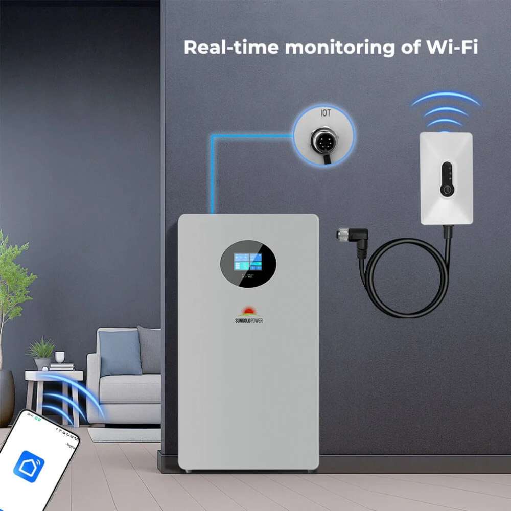 Real-time battery monitoring with Sun Gold Power Wi-Fi Module for SG48200T Battery connected to a home energy storage system