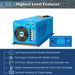 Rear view of Sun Gold Power 6000W DC 24V Split Phase Pure Sine Wave Inverter With Charger showing cooling fan, terminals, and LCD remote