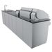 Rear view of stainless outdoor kitchen island from the Sunstone Cypress 11.6FT Outdoor Cabinet large Island Package
