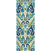 Rectangular 2'6 x 8'6 runner version of the Couristan Covington Indoor/Outdoor Rug - Delfina/Azure-Lemon showcases the same intricate symmetrical design in a long, narrow format