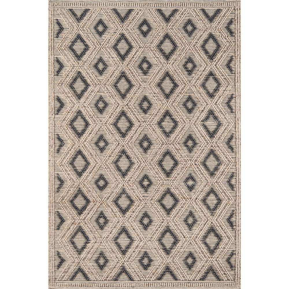 Rectangular Momeni Andes Indoor Rug - AND-2 Beige showcases a repeated diamond pattern