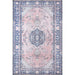 Rectangular design of Momeni Afshar Indoor Rug - AFS30 Pink displays a traditional Persian-inspired medallion pattern