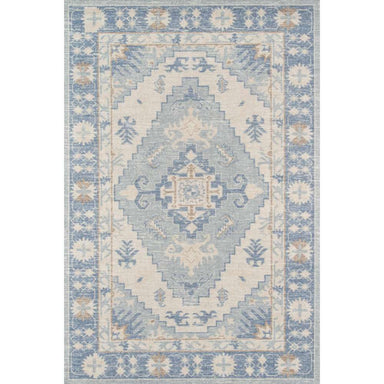 Rectangular version of Momeni Anatolia Indoor Rug - ANA-1 Blue showcases a central medallion