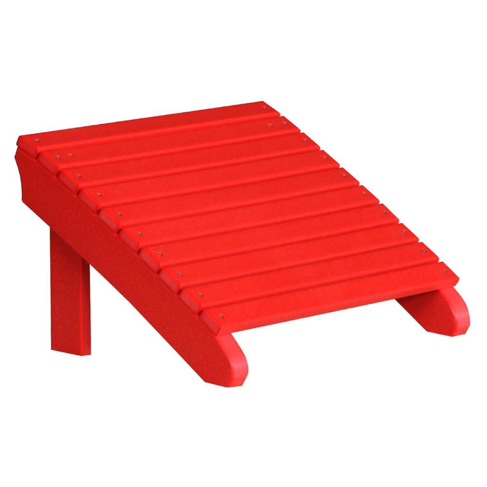 Red LuxCraft Deluxe Adirondack Footrest