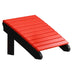 Red and Black LuxCraft Deluxe Adirondack Footrest