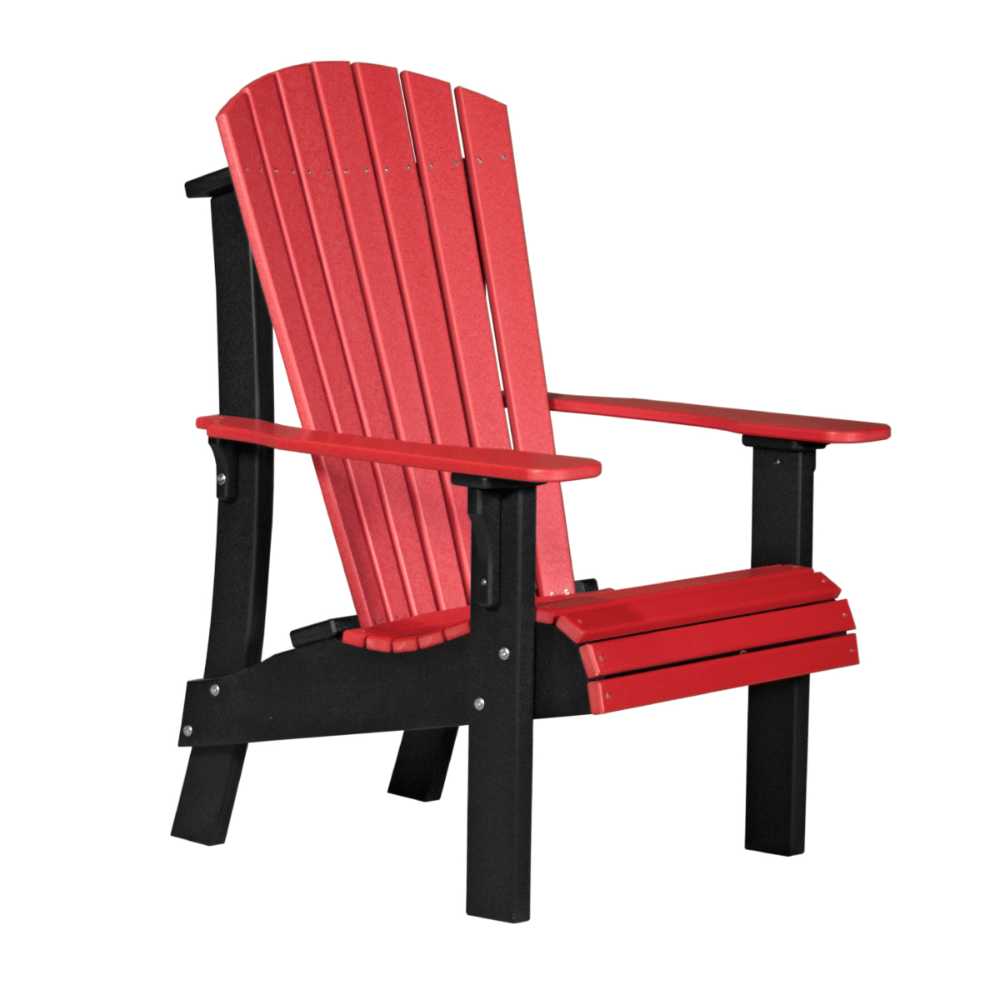 Red and Black LuxCraft Royal Adirondack Chair