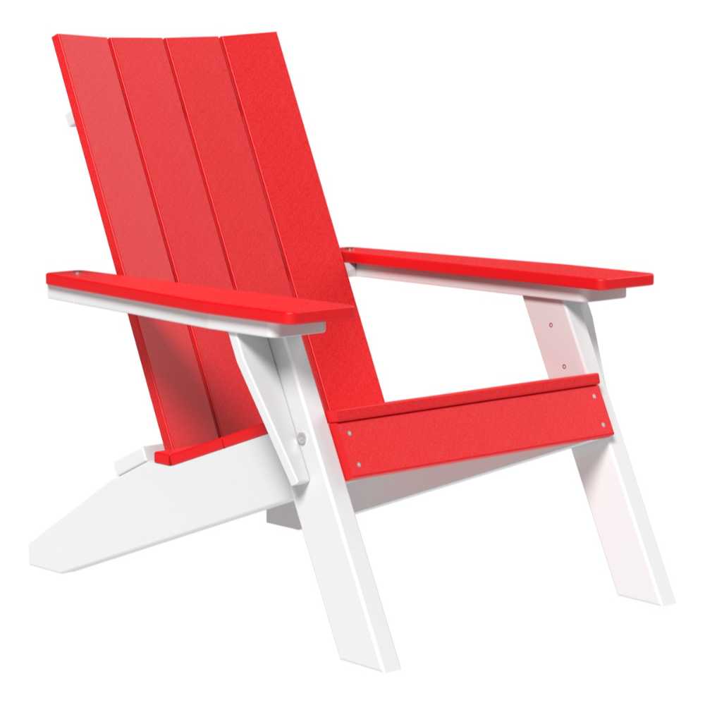 Red and White LuxCraft Urban Adirondack Chair