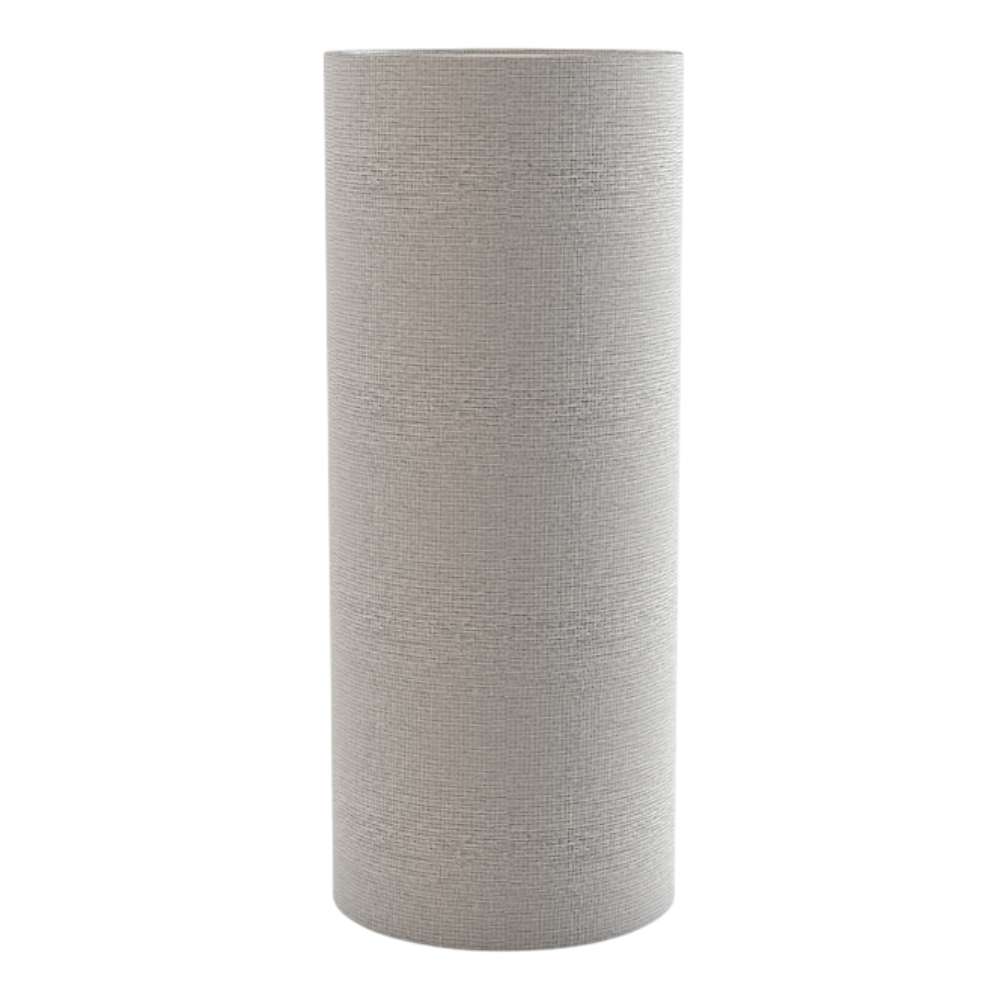 Regular Glass GIK Acoustics TurboTrap™ Cylindrical Bass Trap in light gray fabric for cleaner room sound