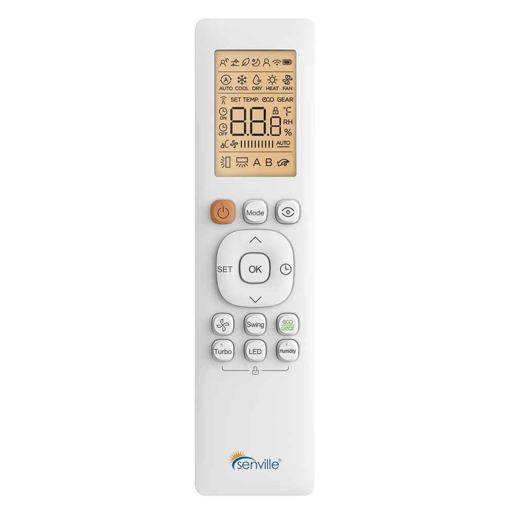 Remote control for Senville 28000 BTU Dual Zone Mini Split Air Conditioner - Heat Pump - SENA30HFD