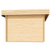 Right-side exterior image of the GardenHouse24 USA Miriam 44B Classic Garden Room shows a flat-roofed wooden wall without windows or doors