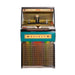 Rocket 80 CD Bluetooth Full-Size Jukebox - Turquoise stands tall with glowing title lights