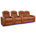 Royal Cognac Valencia Tuscany Ultimate Edition Home Theater Seating Row of 4 Width 129.75 Height 43.5 Depth 40