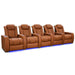 Royal Cognac Valencia Tuscany Ultimate Edition Home Theater Seating Row of 5 Loveseat Left Width 153.75 Height 43.5 Depth 40