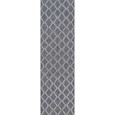 Runner style of Momeni Andes Indoor Rug - AND-7 Charcoal provides a sleek, textured accent for hallways or narrow spaces