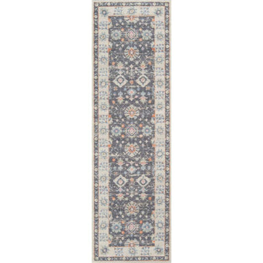 Runner version of Momeni Anatolia Indoor Rug - ANA-8 Charcoal displays the same timeless design in a narrow, elongated shape