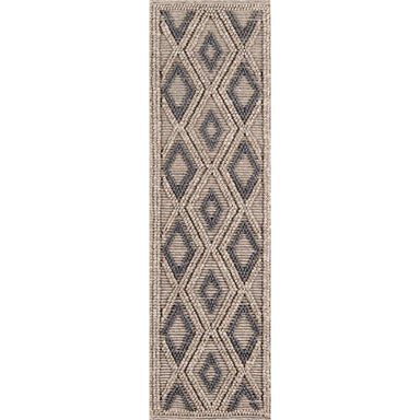 Runner version of Momeni Andes Indoor Rug - AND-2 Beige brings geometric style and natural texture to hallways and entryways