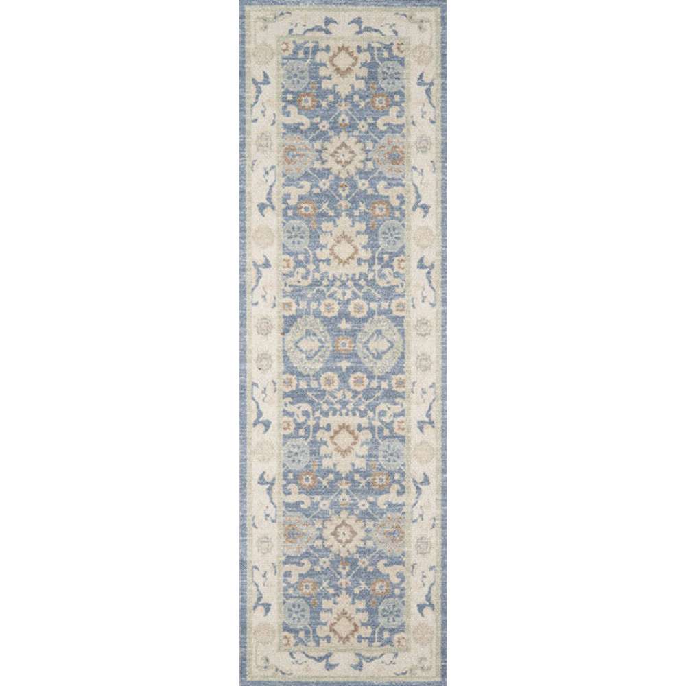 Runner version of the Momeni Anatolia Indoor Rug - ANA-7 Light Blue shows a long, narrow format