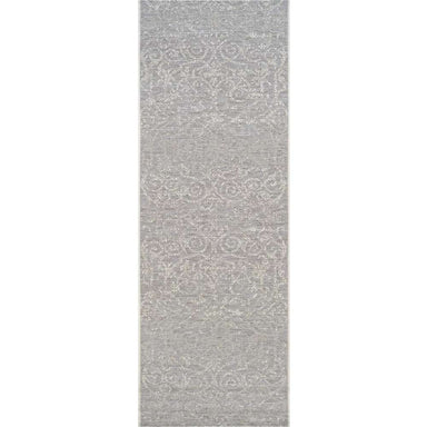 Runner version showcases the versatile shape of Couristan Monaco Indoor/Outdoor Rug - Summer Quay/Cocoa Natural for hallways and narrow spaces