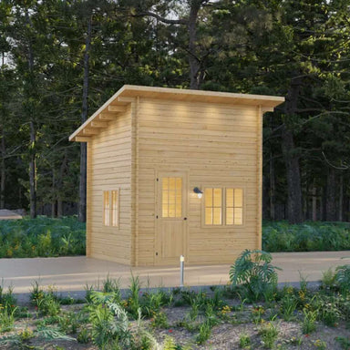 Sawmill Structures Cube Loft 100 Garden Room stands alone in daylight