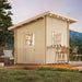 Sawmill Structures The Lakeside Versa Cabana 67 Garden Room glows with recessed lighting and invites with high stools along its serving counter