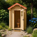 Sawmill Structures The Wee Wee House 33 Garden Room is used here as an outdoor toilet with a wooden seat